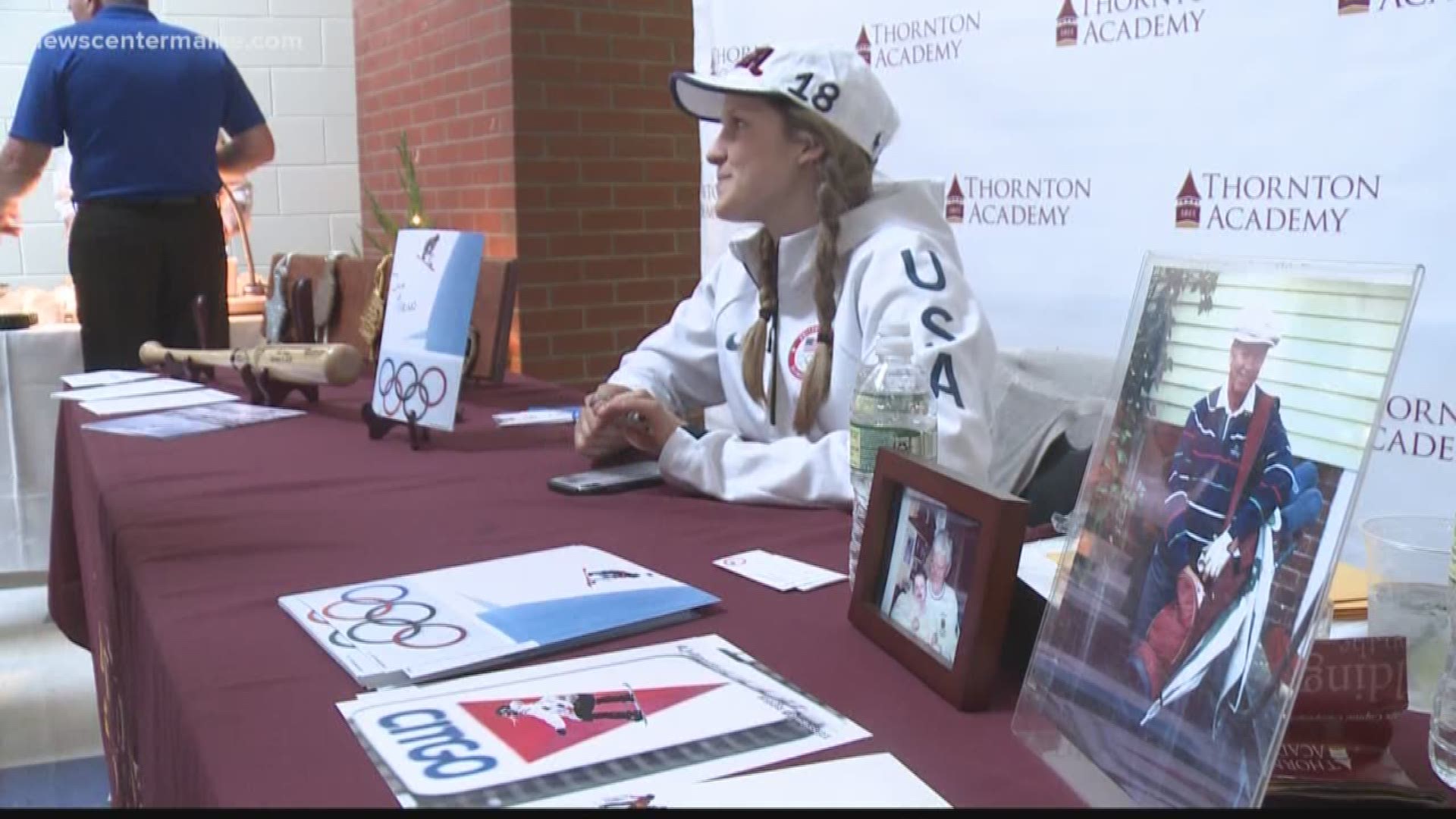 Olympic snowboarder Julia Marino visits Maine