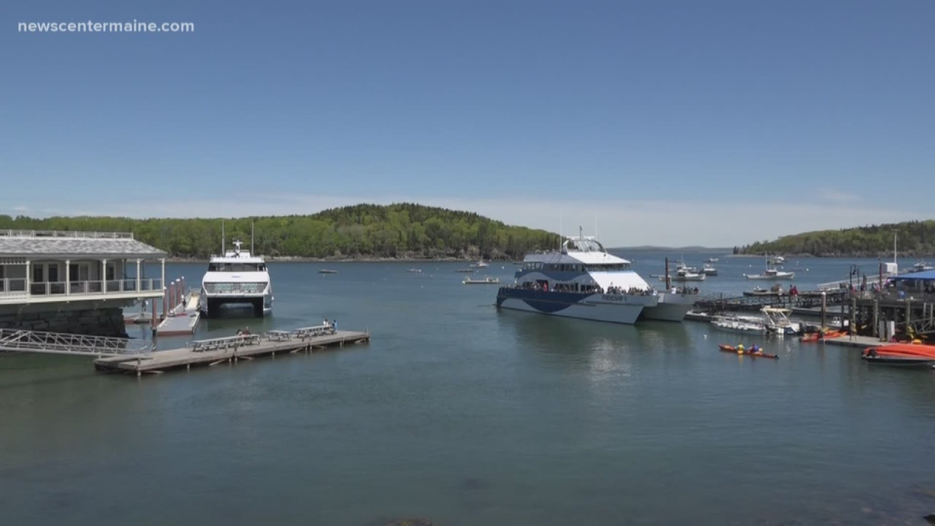 Ongoing construction has delayed the start date for ferry service between Bar Harbor and Nova Scotia.