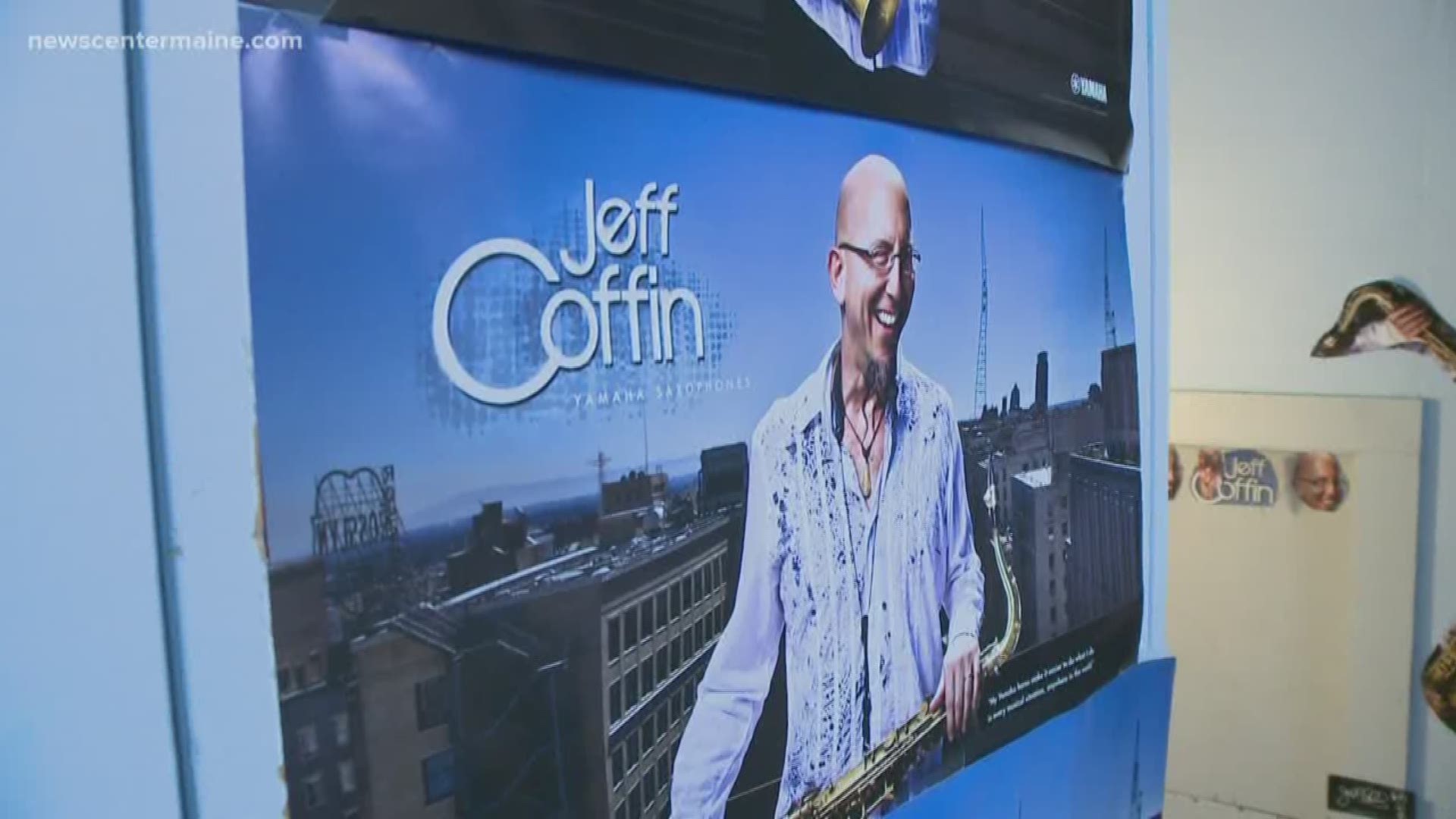 Jeff Coffin from Dexter, Maine has a successful solo career and has toured with Dave Matthews Band. He takes time to teach Maine jazz students for three days.