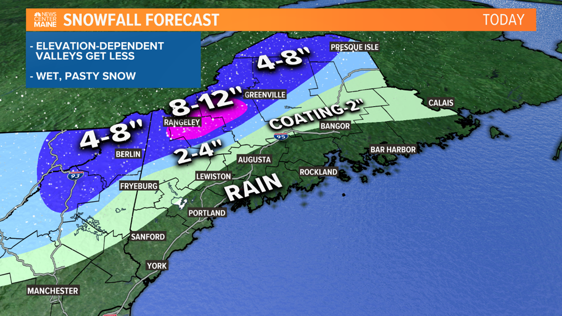 Stormy Saturday: Maine mountain snow, rain, wind, coastal flooding