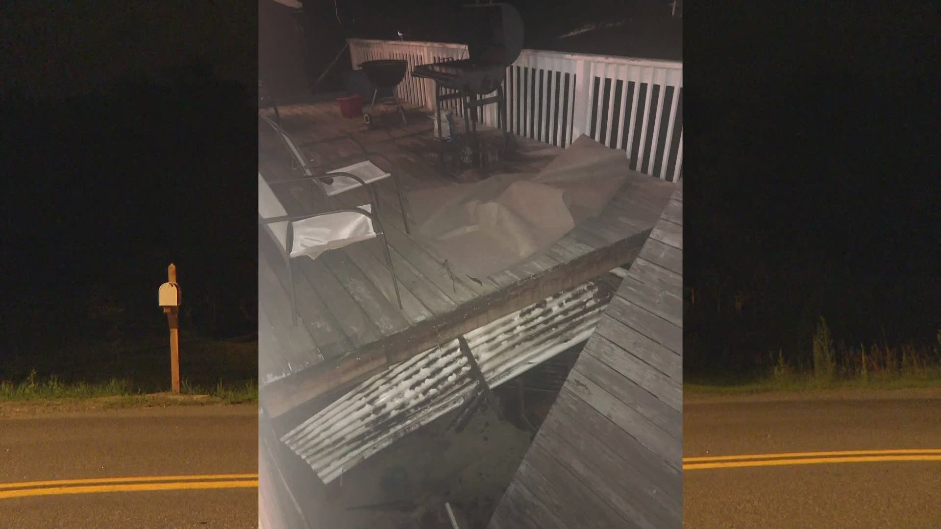 Westbrook fire chief Andrew Turcotte says 10 people were sitting on the deck, which was 10-12 feet off the ground when it collapsed Friday night.