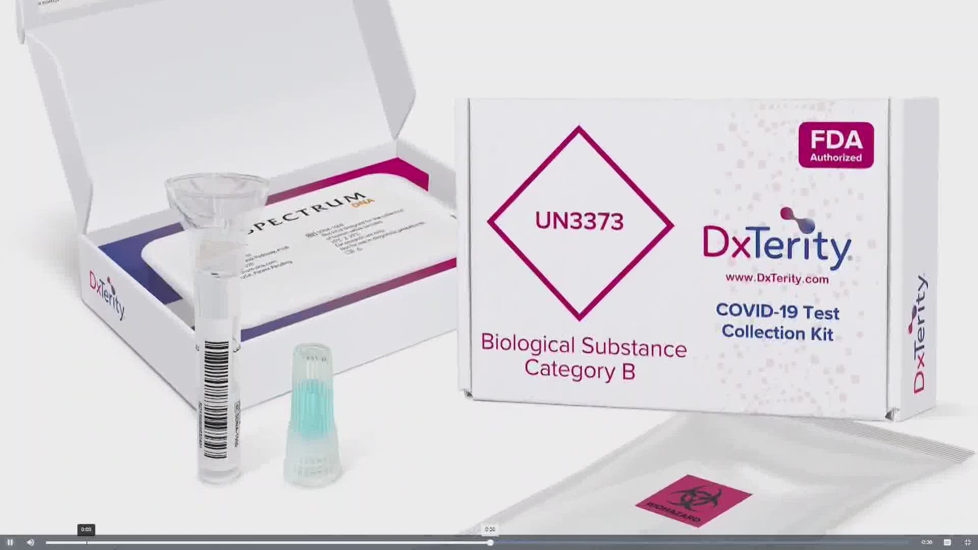Amazon is partnering with DxTerity to sell at-home COVID-19 saliva tests.