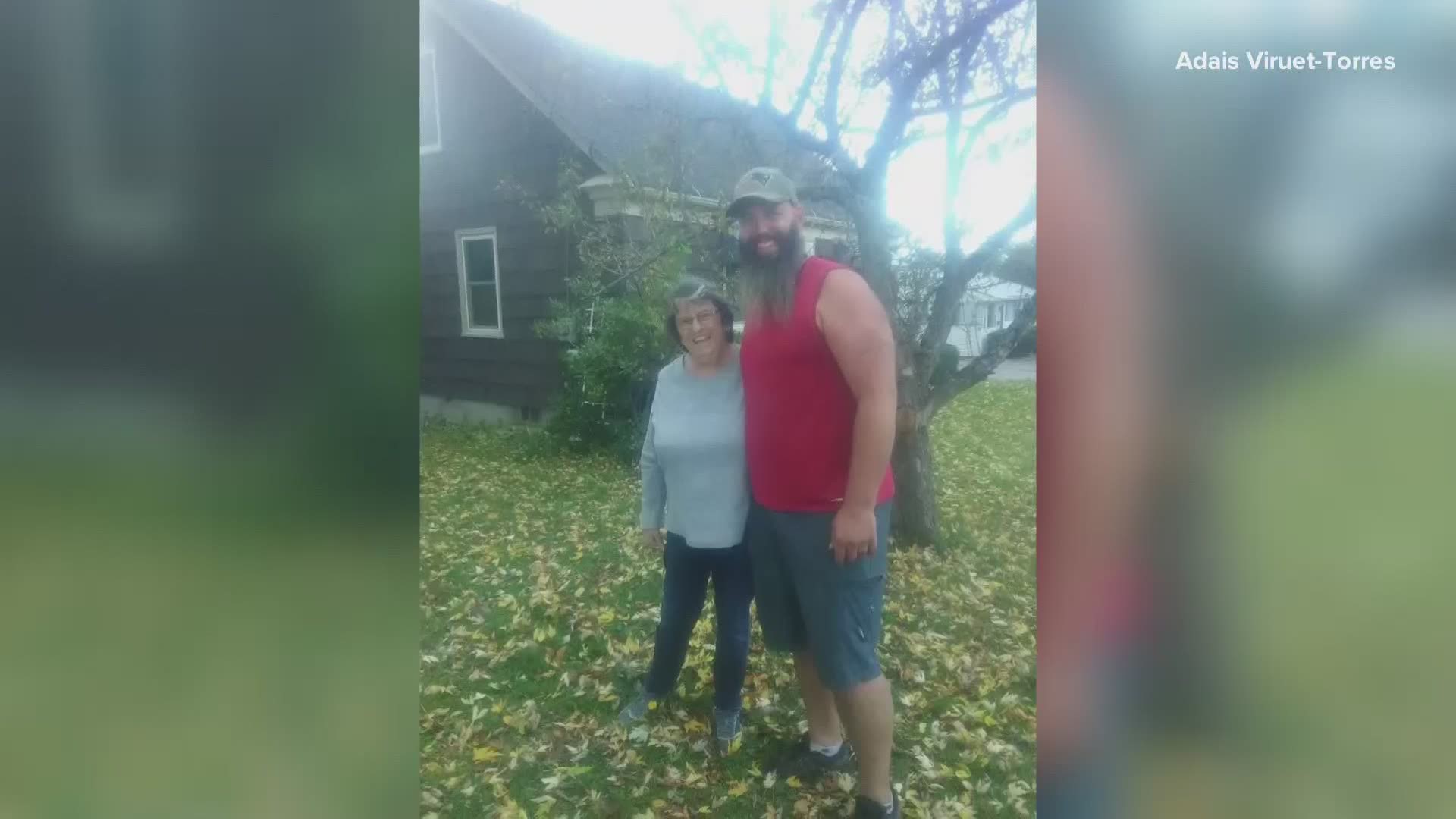 Amidst the storm on September 30, Glenburn's Josh Ouellette responded to a Facebook post, asking for help for Brewer's 'Ms. Pat', after a tree fell on her home.