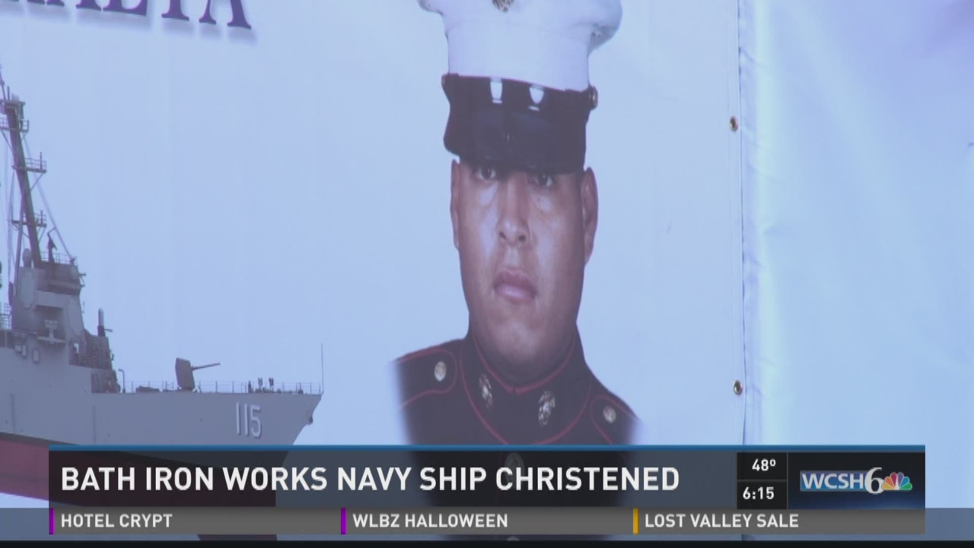 BIW christens USS Raphael Peralta