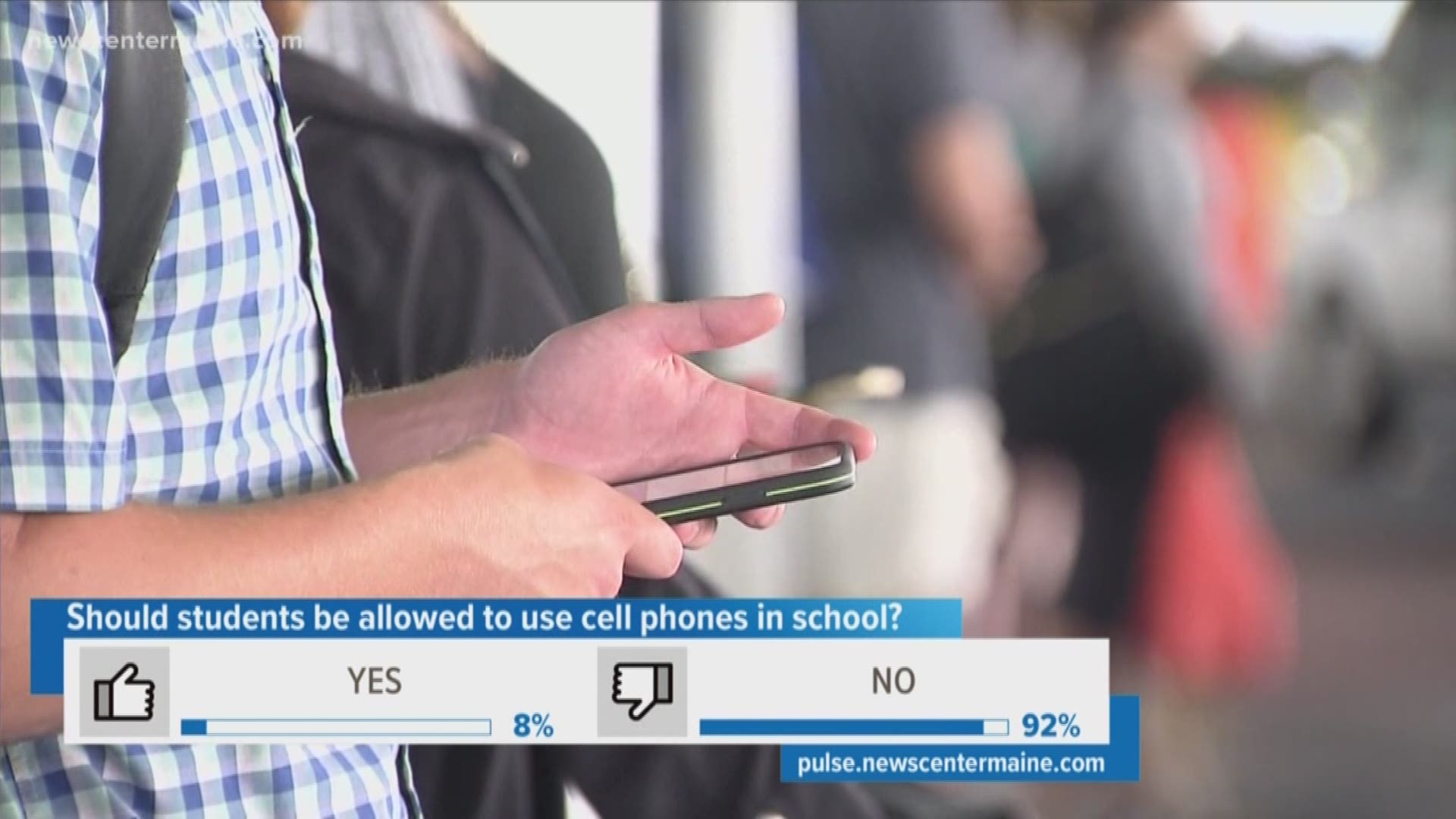 A proposed bill in Maine's legislature would ban cell phone use in schools to improve students' concentration on education.