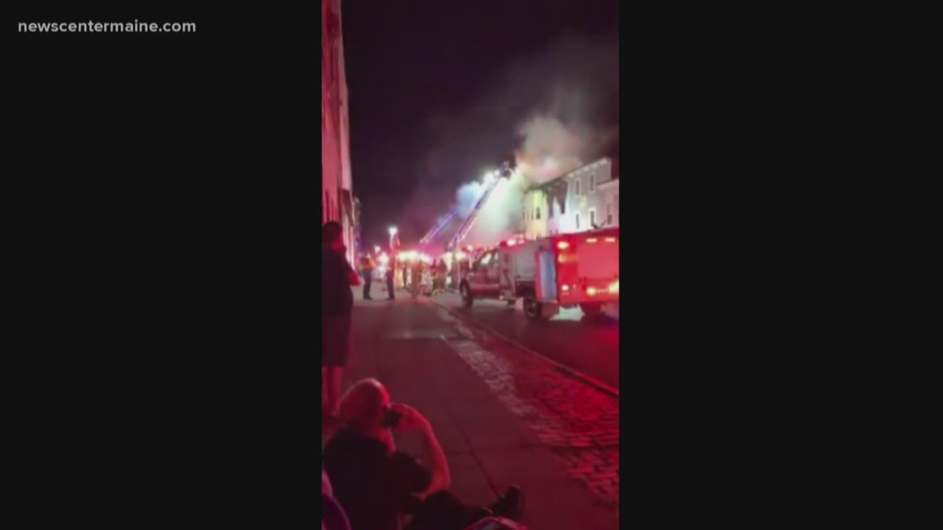 No injuries reported in large structure fire in Old Town Saturday night, according to the City of Old Town.