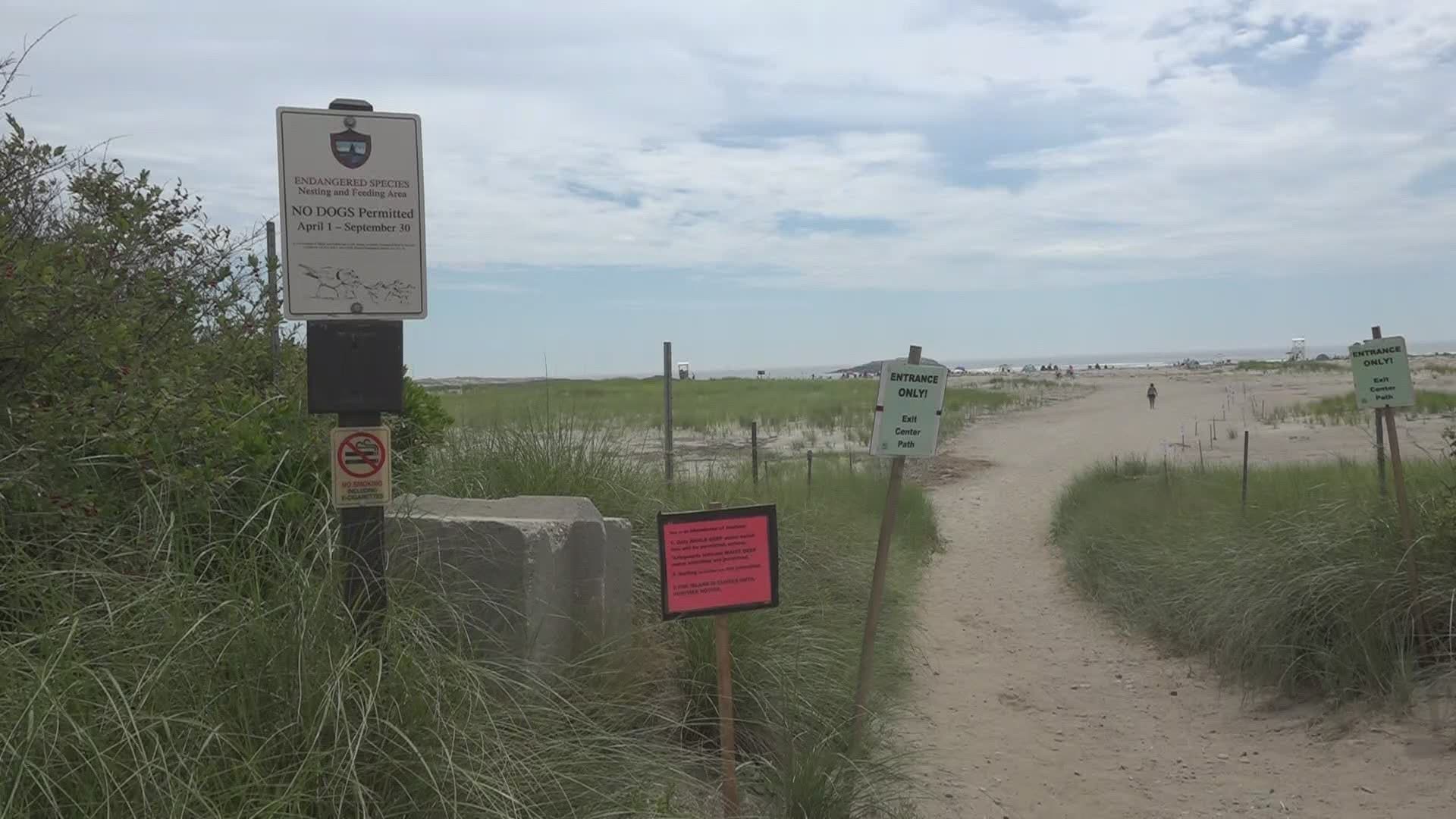 Swimmers at Popham Beach, Reid State Park limited to waist-deep water until further notice