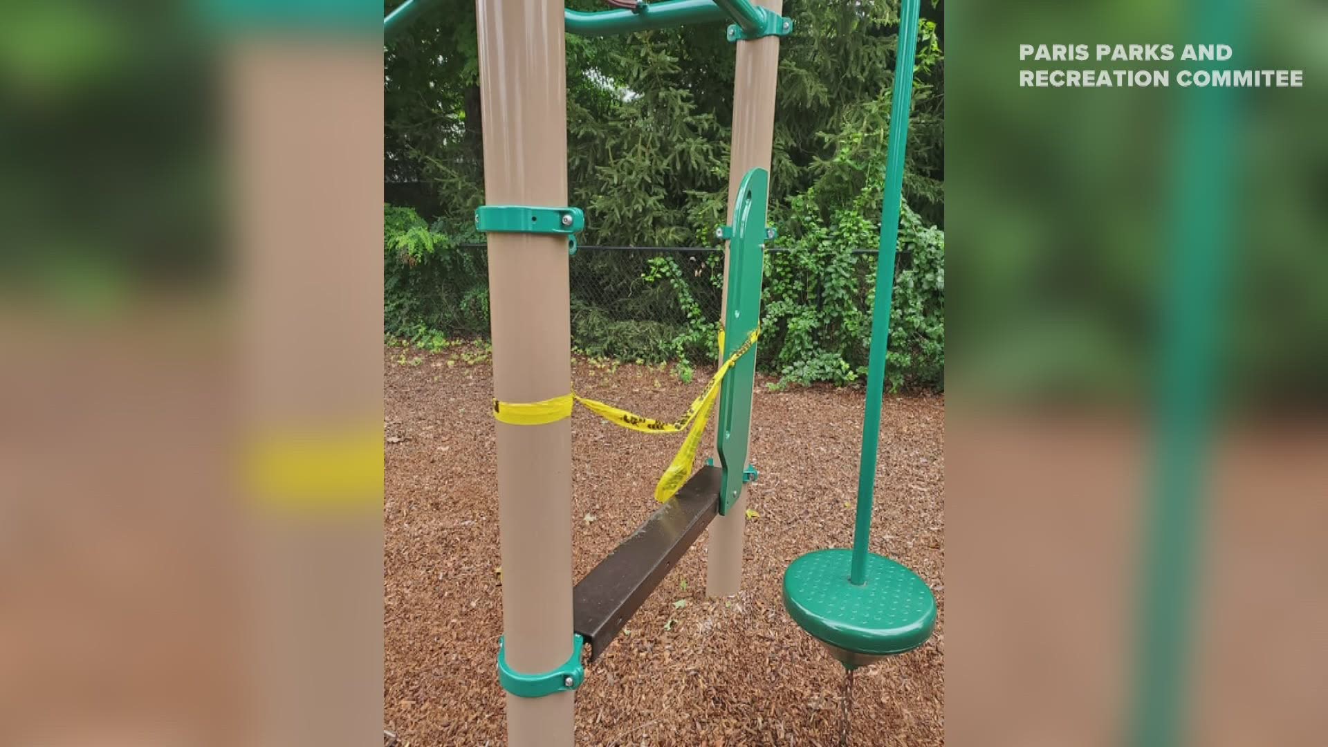 The Moore Park playground will be closed until repairs can be made.