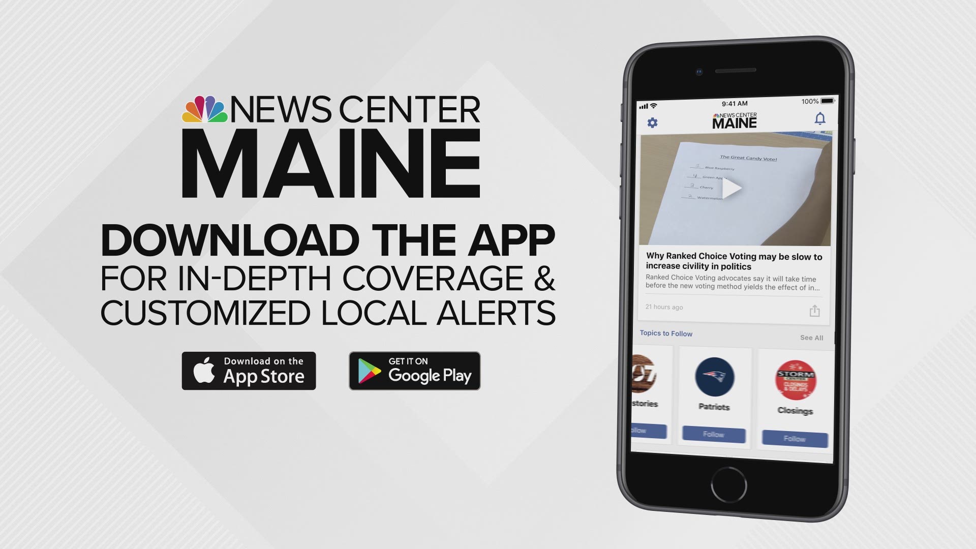 Download the NEWS CENTER Maine mobile app for iOS and Android