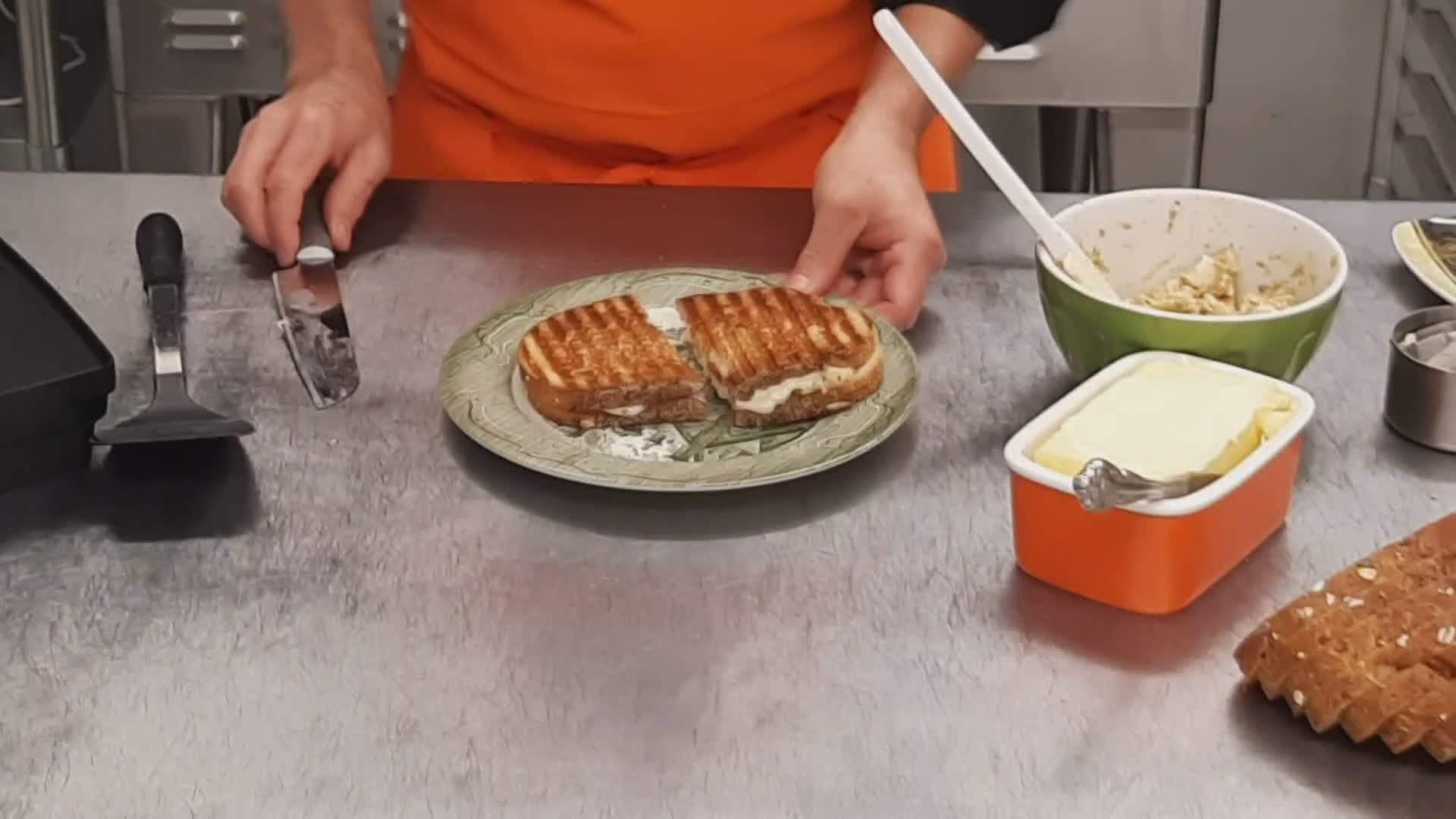 Chef Chase Harris of the Harris Turkey Farm shows us how to layer together a panini at home