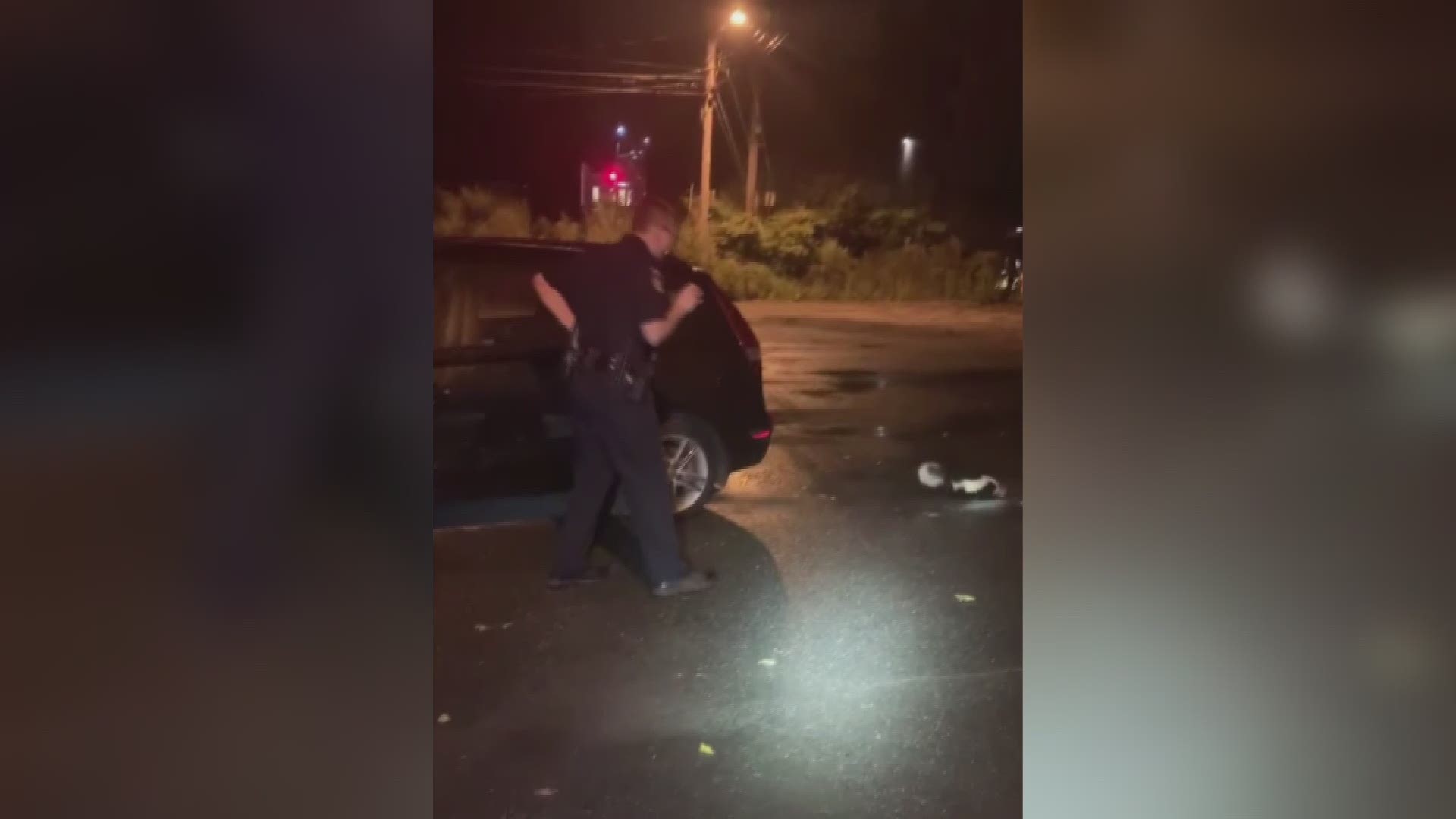 Maine Police Officer saves a Waterville skunk trapped in trash