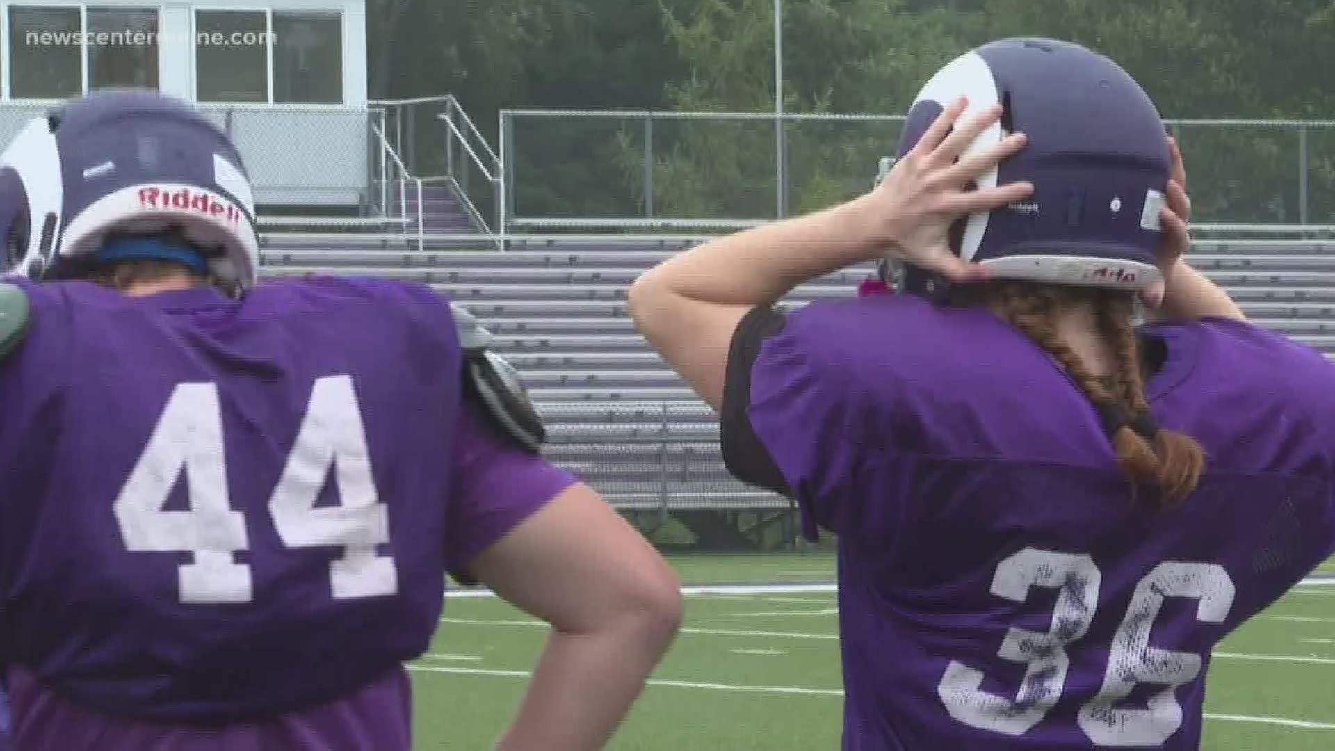 Elizabeth Drelich is one of the few girls in Maine to tackle high school football.