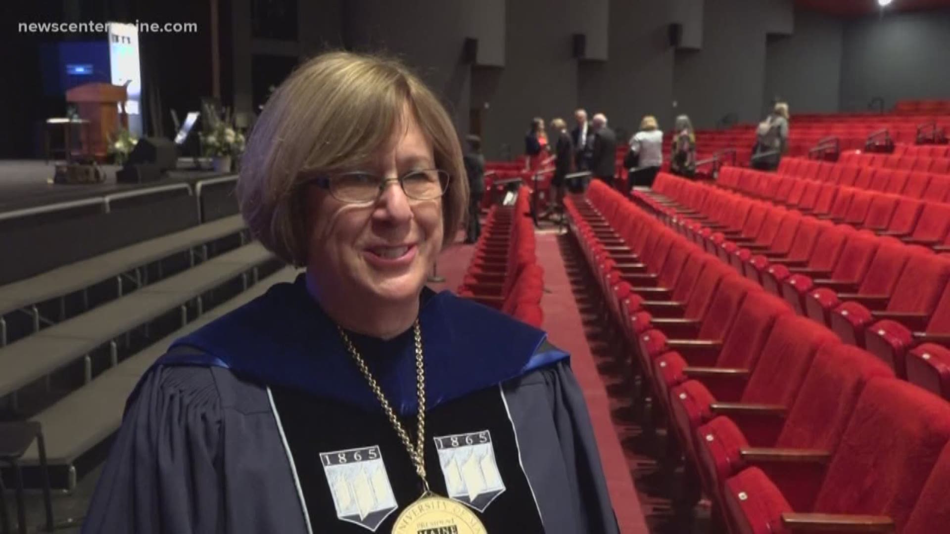 Joan Ferrini-Mundy was inaugurated as the new president at the University of Maine Friday.