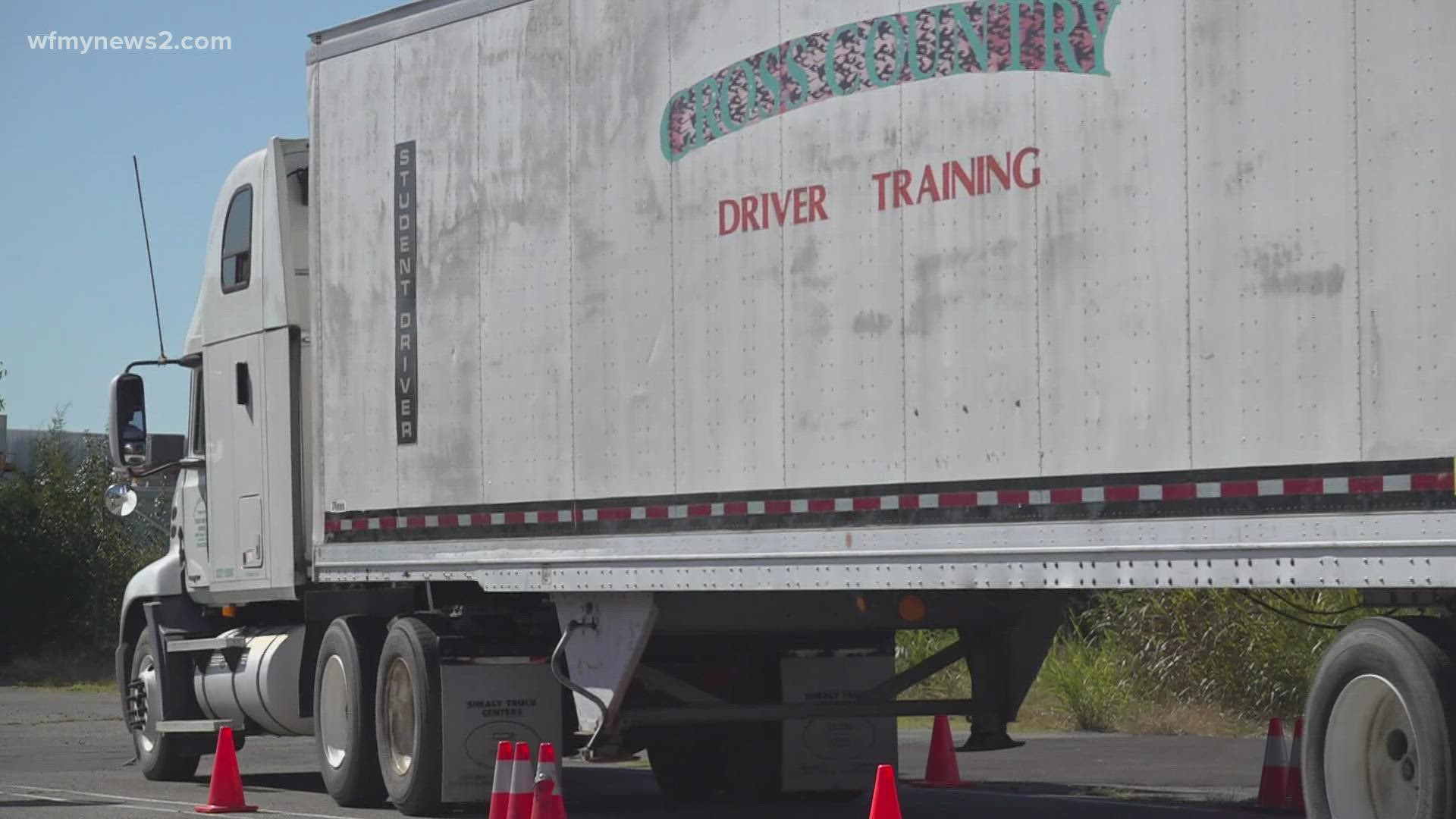 The owner of Cross Country Truck Driving School in Burlington says she's never seen the supply chain suffer the way it has this last year.