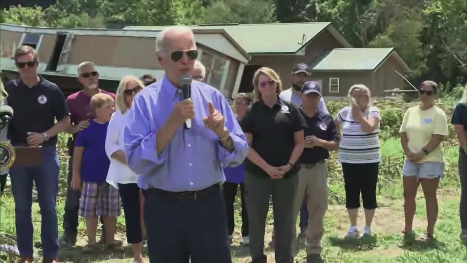 President Biden is pledging continued help and money, after witnessing the eastern Kentucky flooding devastation for himself.