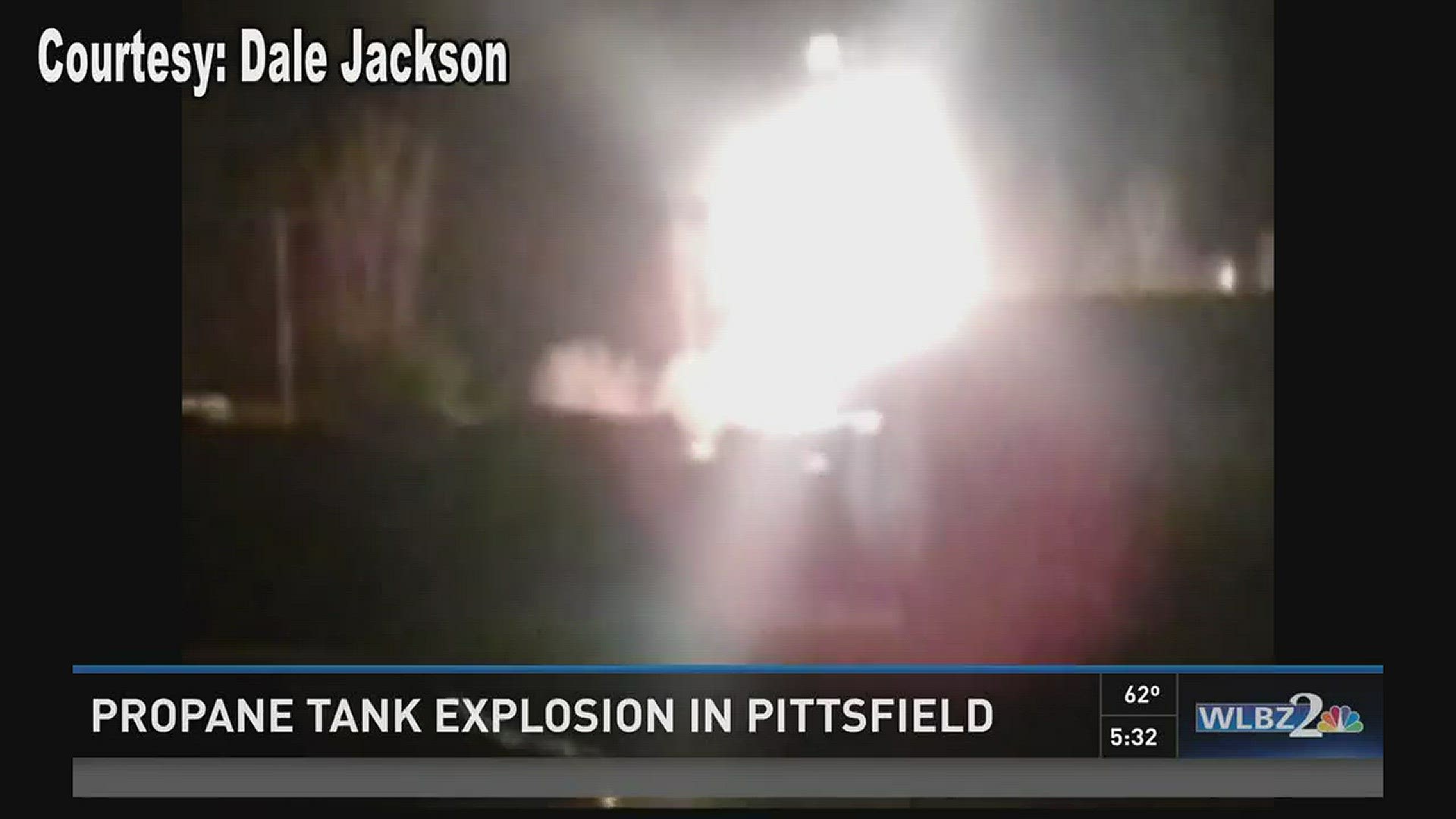 Large propane tanks explode behind a Pittsfield cedar mill