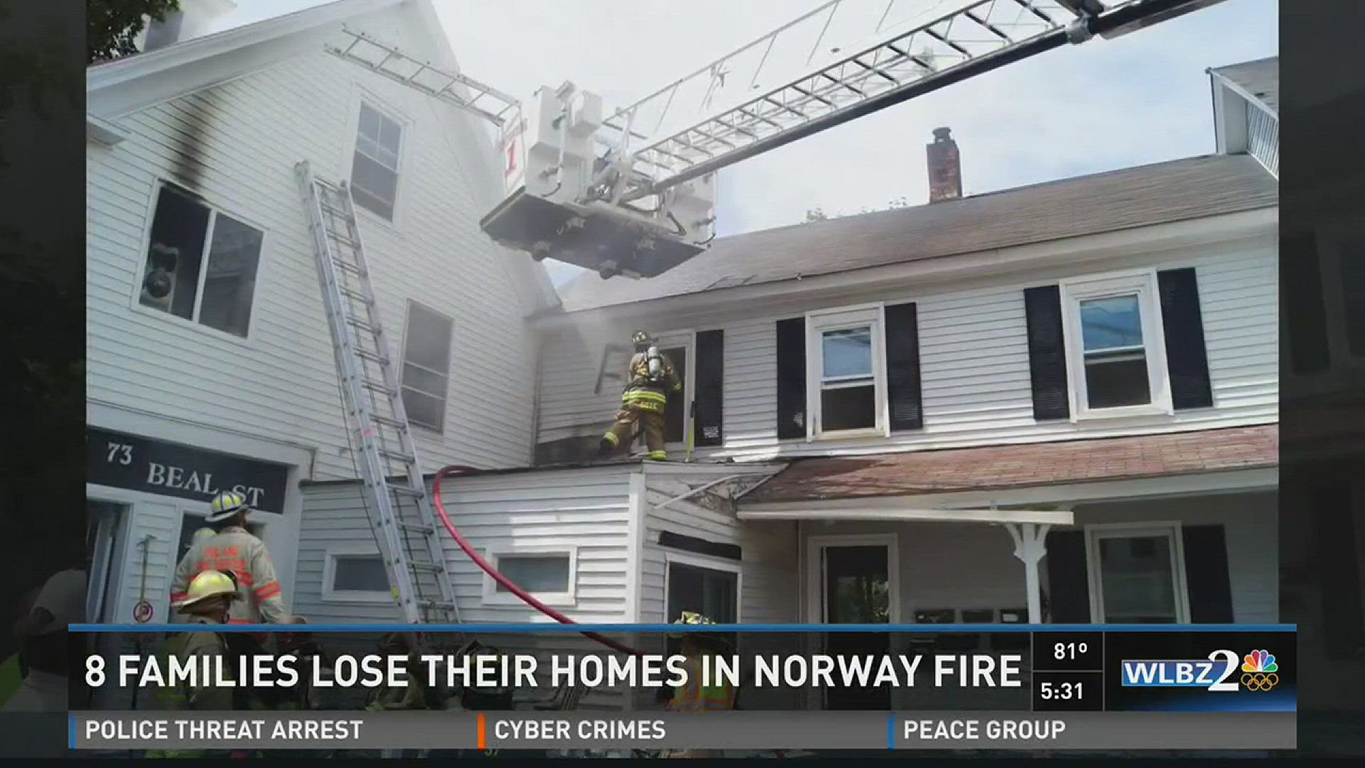 Eight families lose their homes in Norway fire