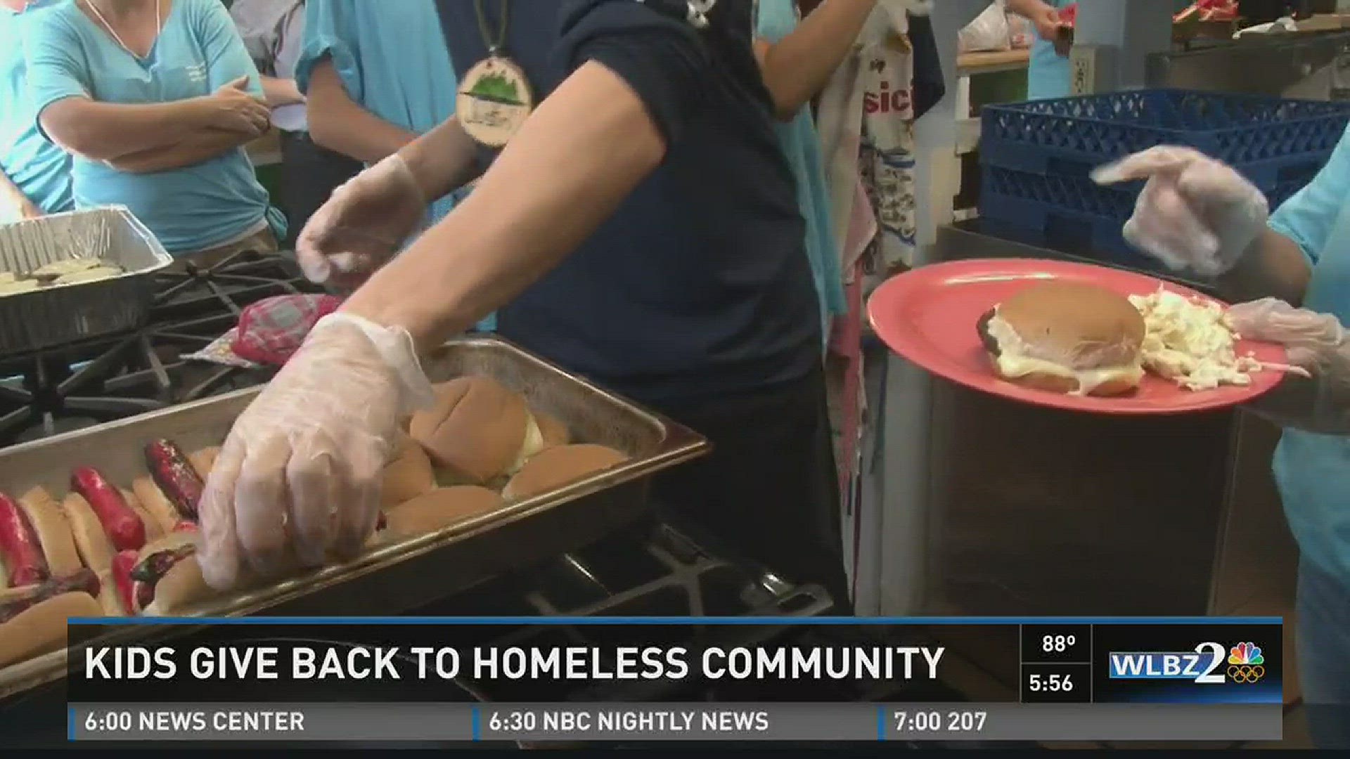 Kids give back to homeless community.