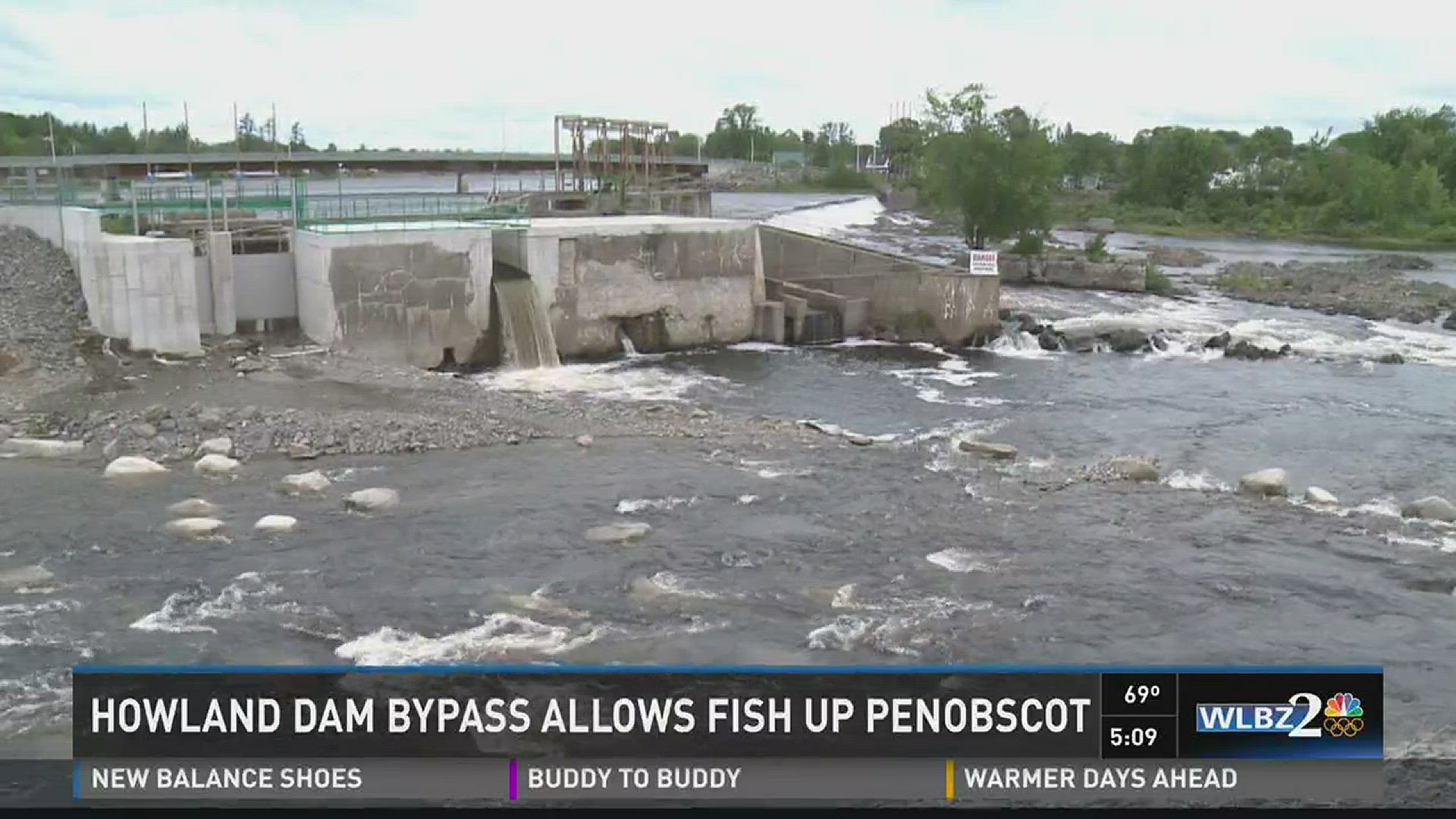 Howland dam bypass allows searun fish up the Penobscot