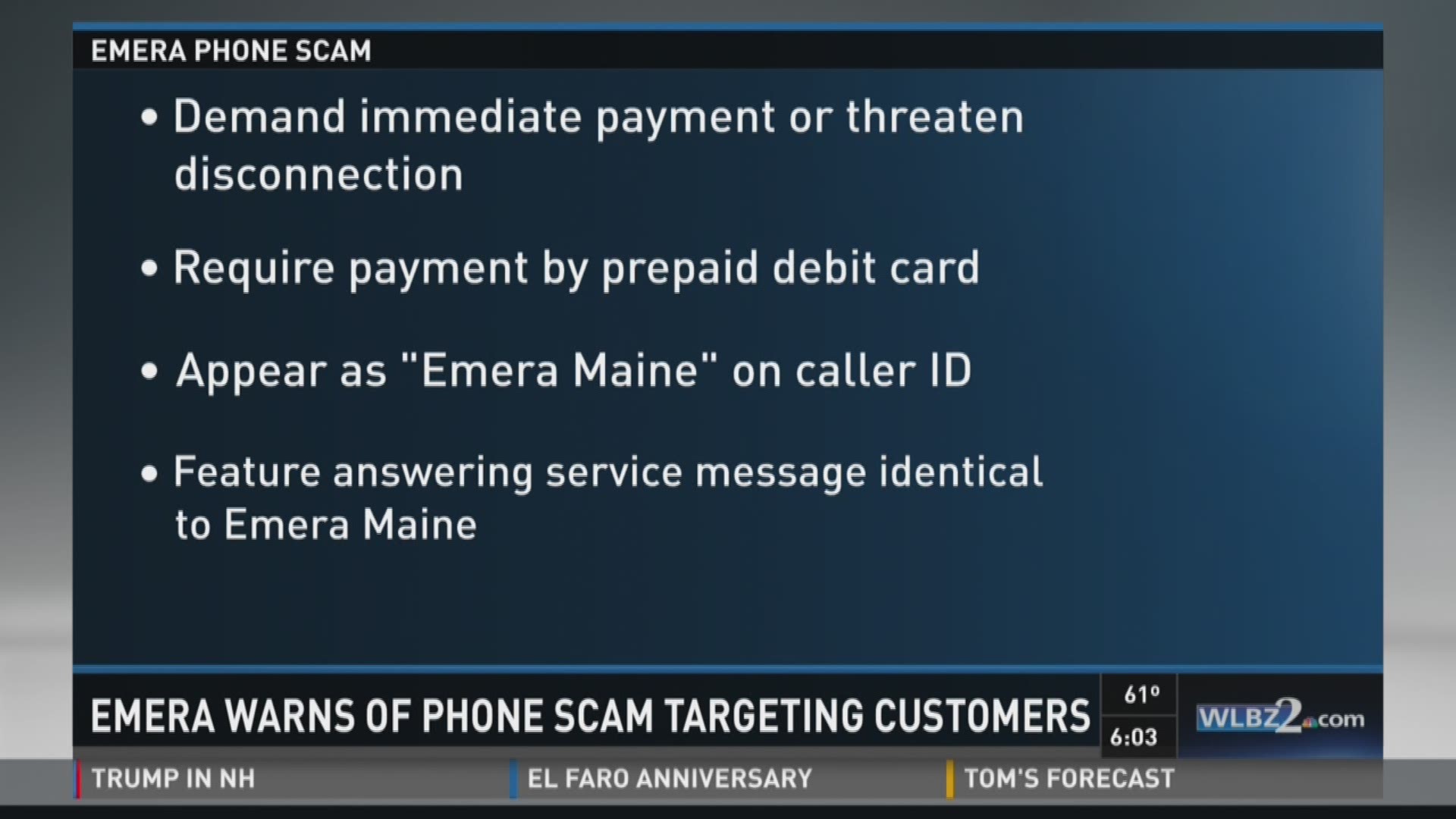 Sophisticated phone scam targeting Emera customers.