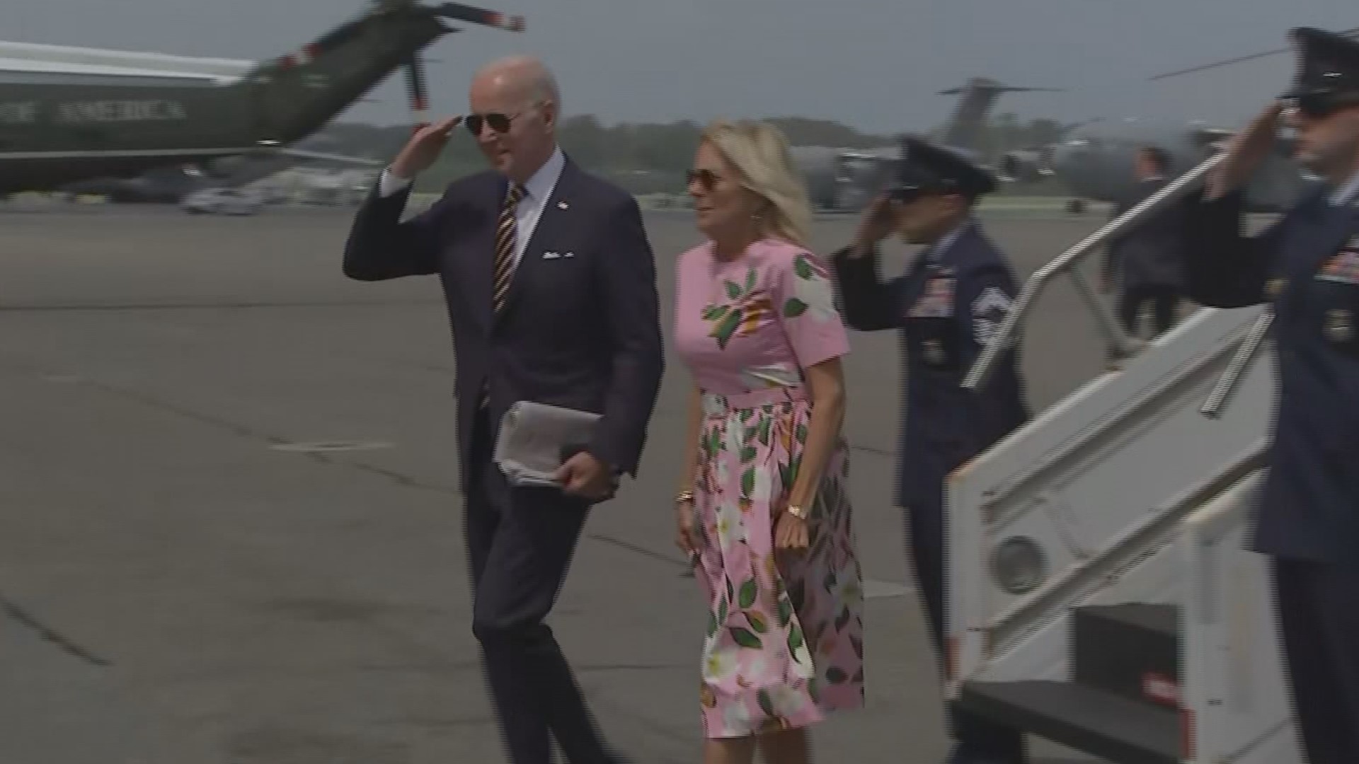 President Joe Biden and first lady Jill Biden arrived in South Carolina for a week-long vacation in Kiawah Island.