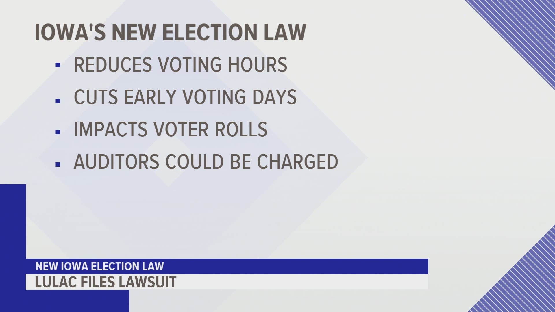 The lawsuit was filed in Polk County District Court on Tuesday, one day after Reynolds signed the bill.