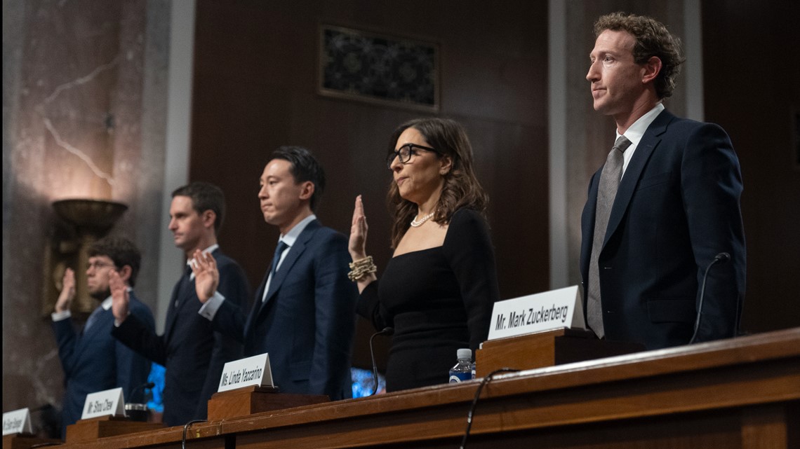 Social media CEOs testify in Senate hearing on child exploitation