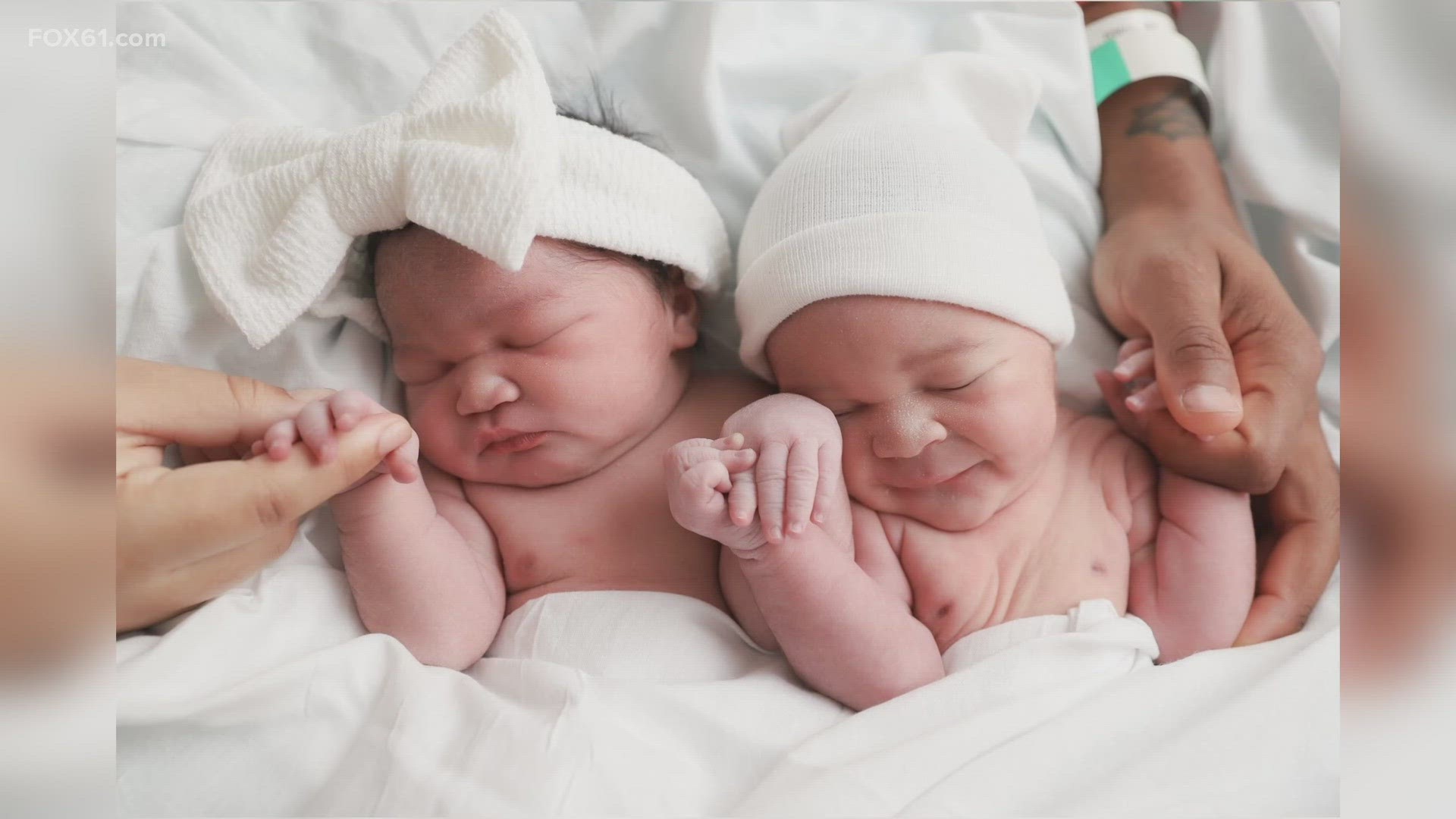 Twins were born at Yale New Haven Hospital during the New Year's festivities, with one baby bringing an end to 2023 and another ringing in 2024.