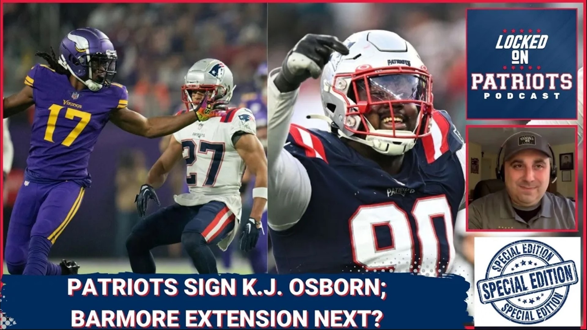 New England Patriots: Pats sign WR K.J. Osborn, Christian Barmore ...