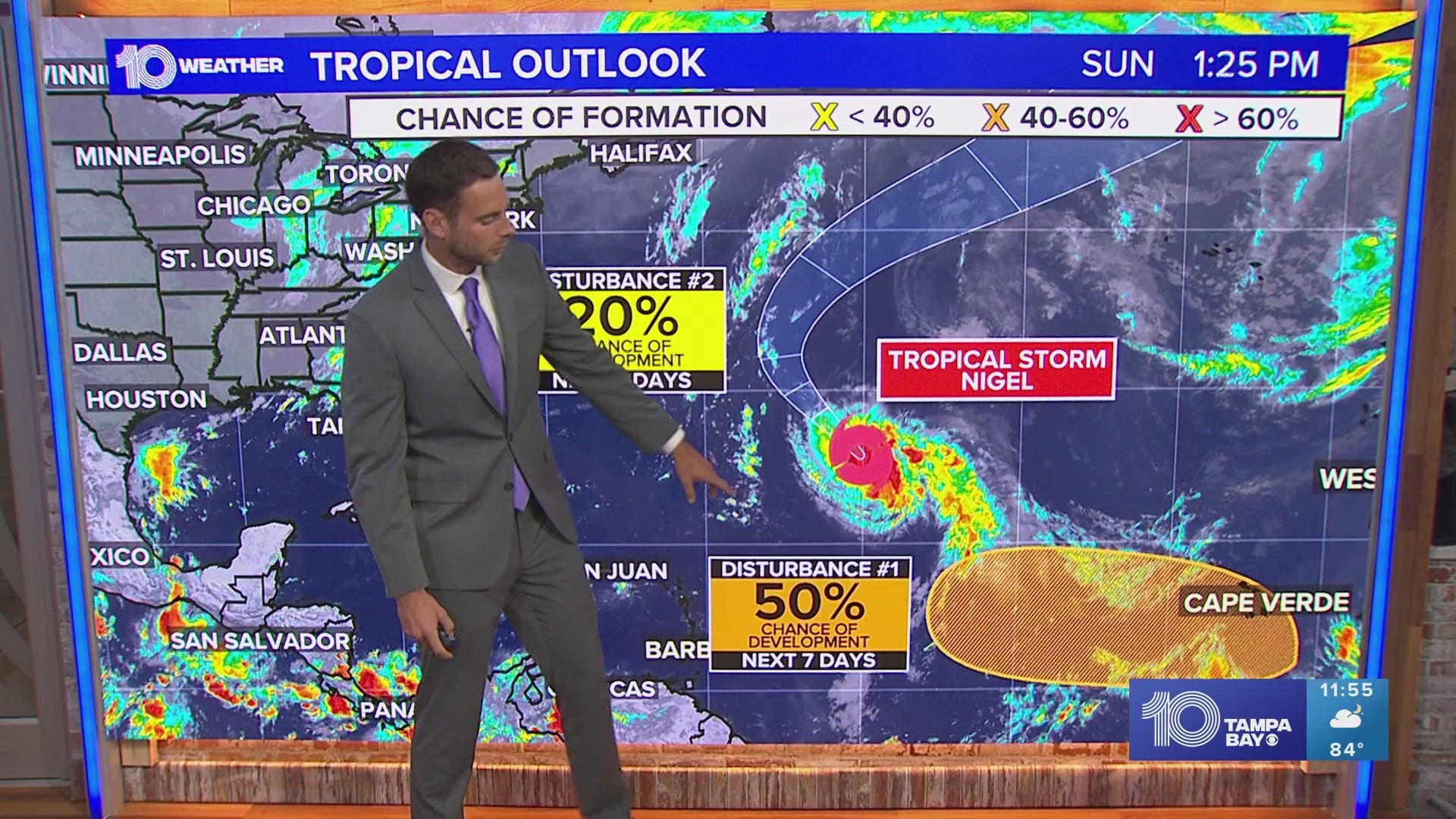 Florida will likely not be threatened as it re-curves east of Bermuda.