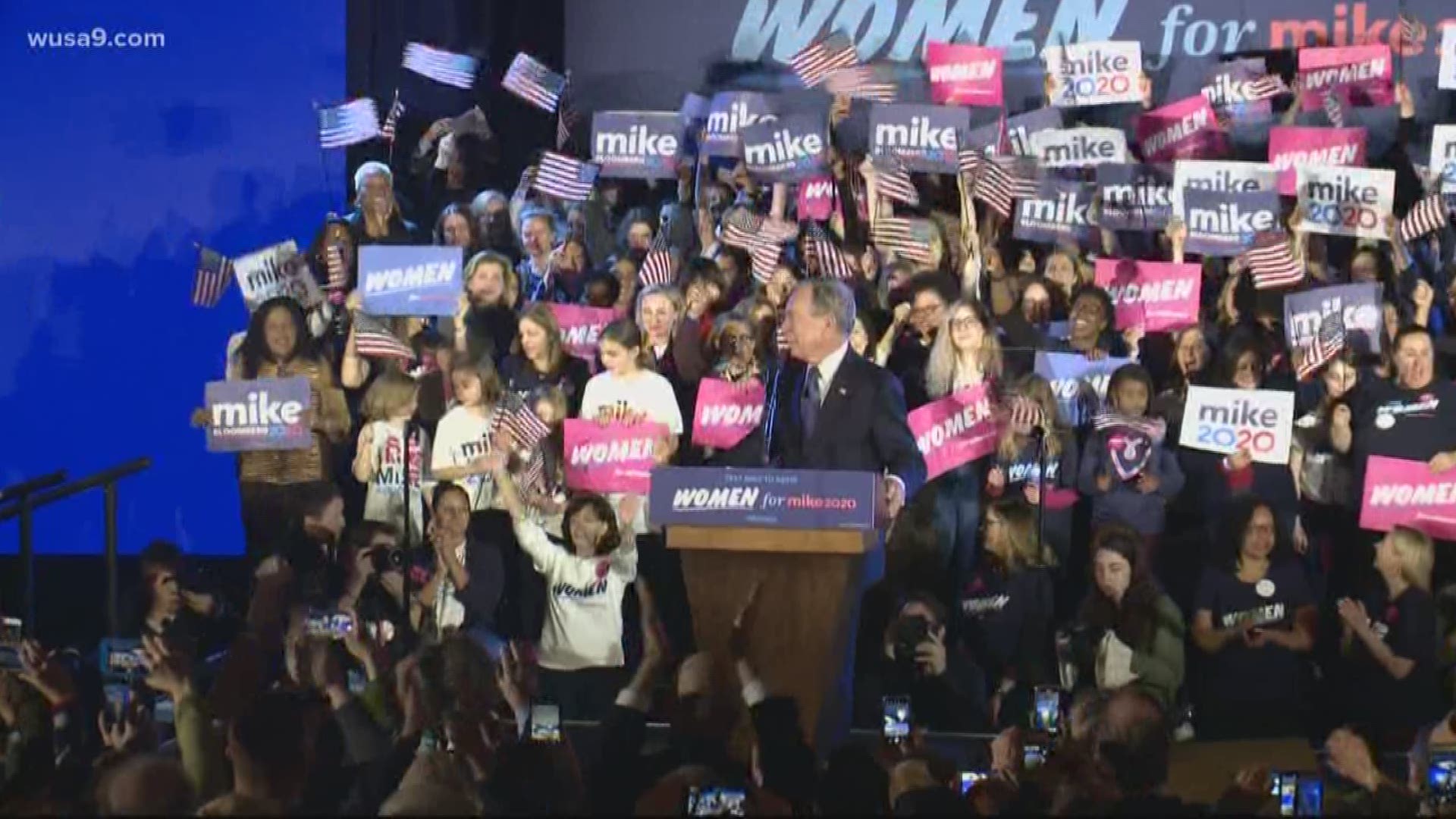 Ahead of Super Tuesday, Michael Bloomberg is campaigning in Virginia, hoping to rally support.