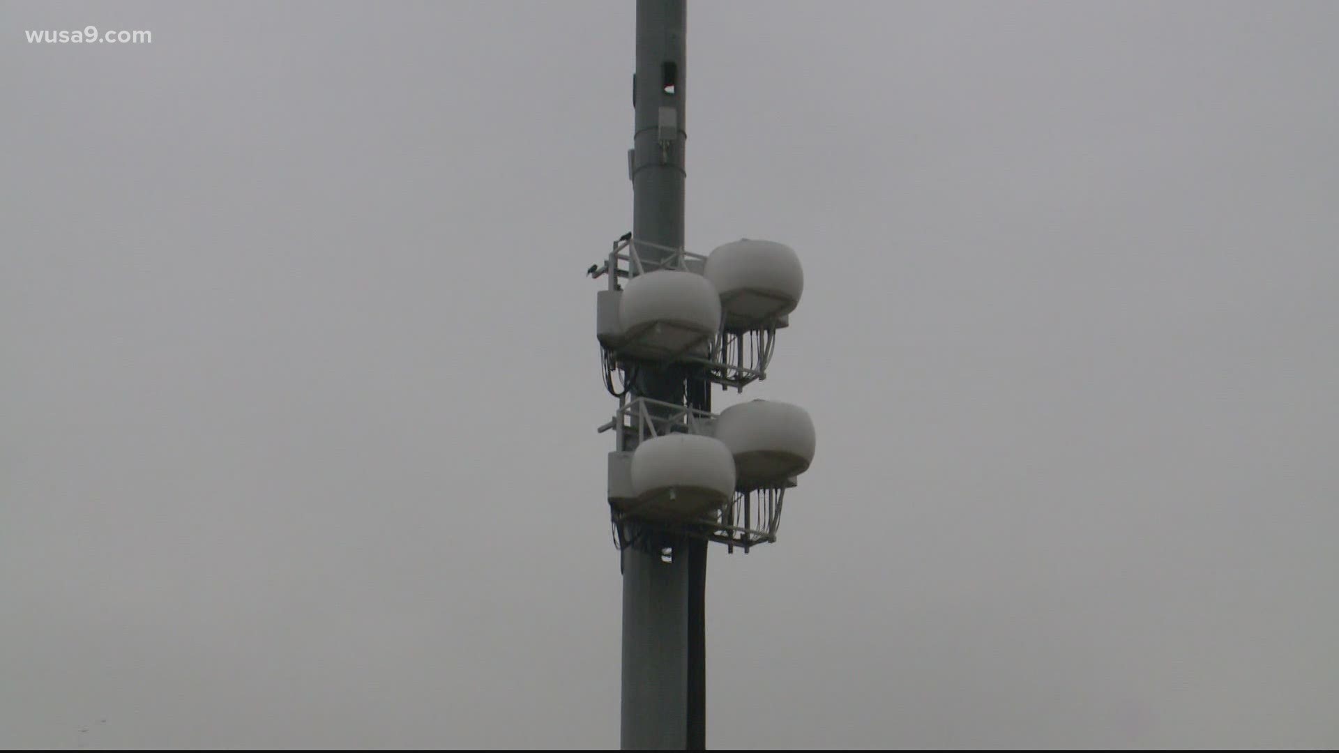 Those radar looking cell towers are called COWS and are temporary cell sites put up ahead of Inauguration Day.