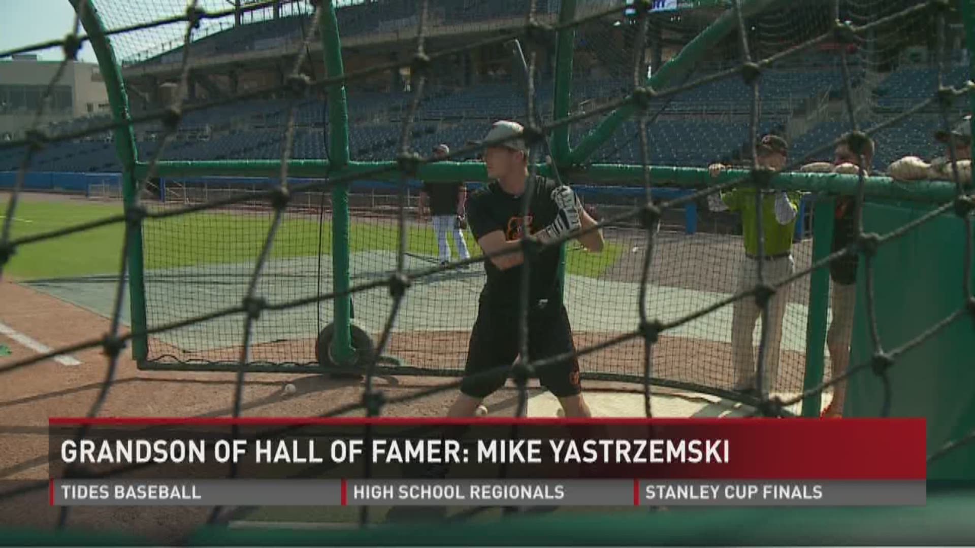 Mike Yastrzemski is just carrying on the family business. His grandfather Carl Yastrzemski is a Baseball Hall of Famer.