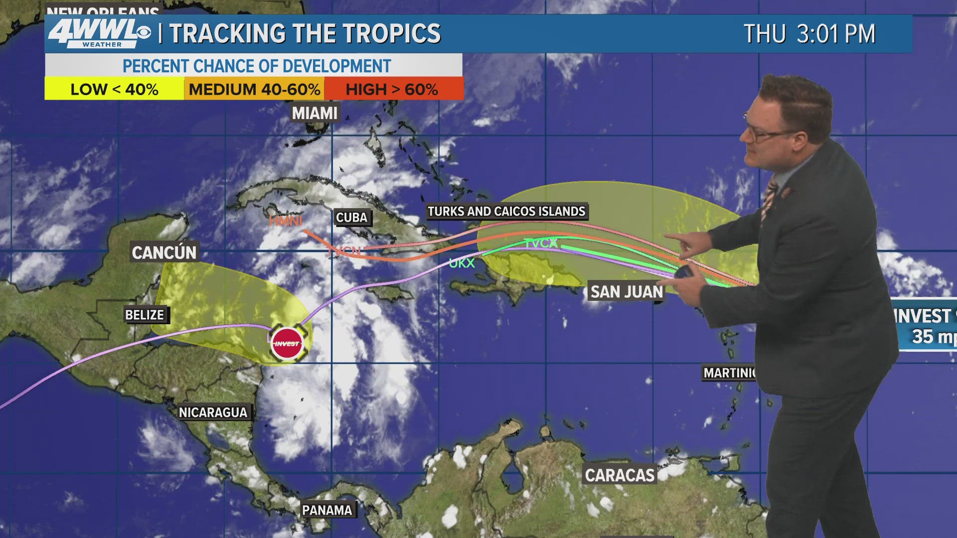 WWL Louisiana Chief Meteorologist Chris Franklin with the latest New Orleans-area forecast and a look at the tropics for News at 5PM on Thursday, Oct. 17, 2024.