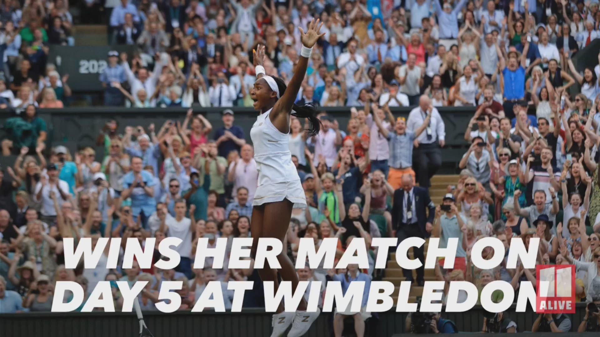 Coco Gauff wins match on day 5 of Wimbledon. Watch the match in this series of AP photos.